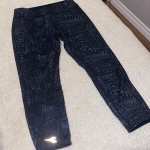 Diadora Black and Gray Leggings